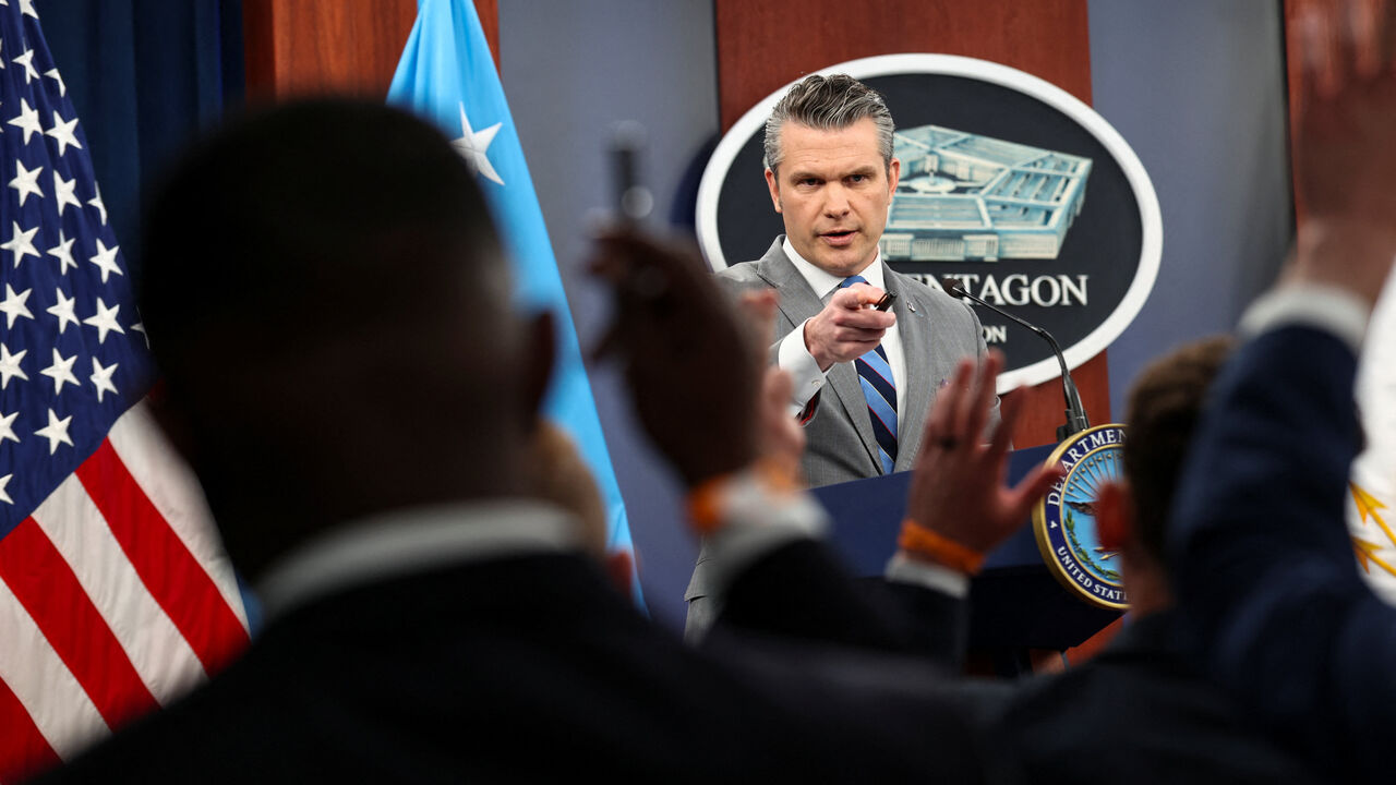 U.S. Secretary of Defense Pete Hegseth holds a briefing on the Iran war, amid a ceasefire between the U.S. and Iran, at the Pentagon in Washington, D.C., U.S., April 24, 2026. REUTERS/Kevin Lamarque/File Photo