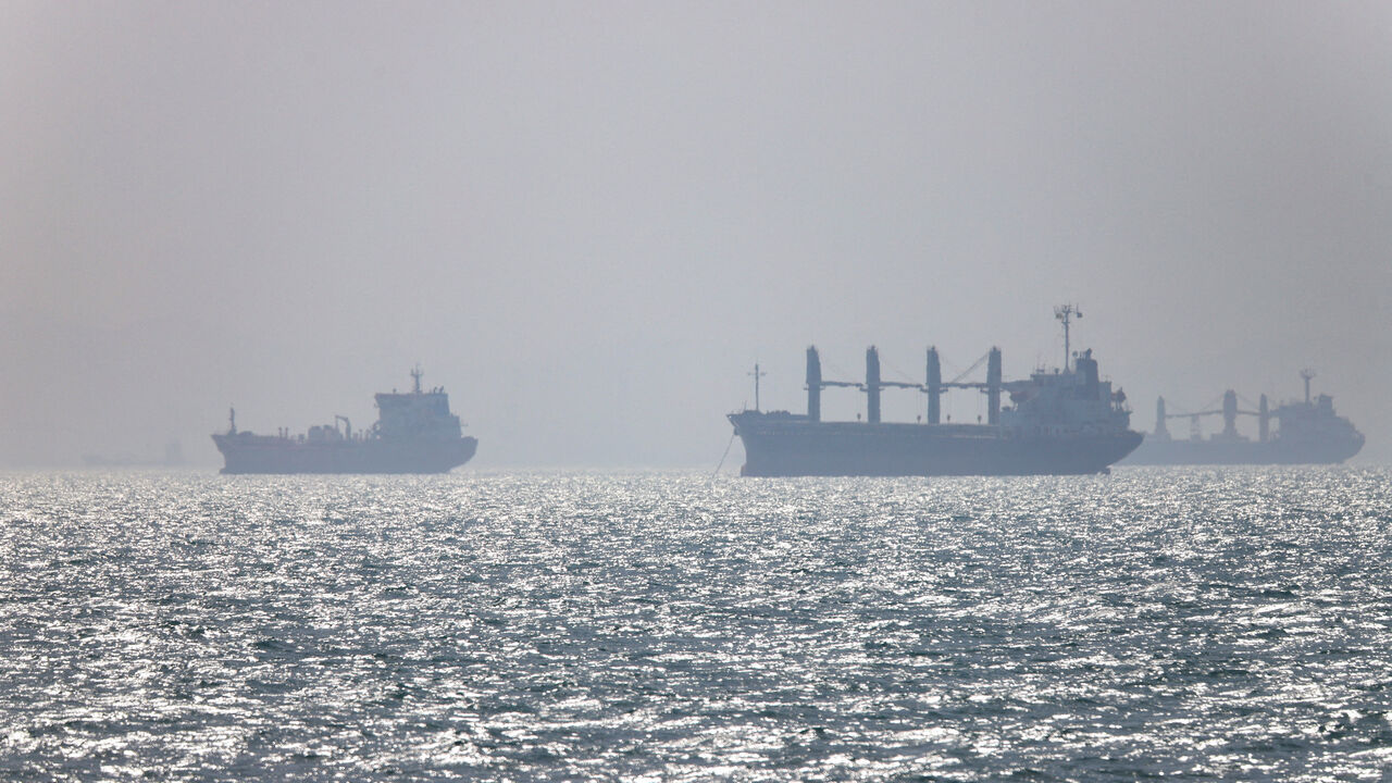 Vessels in the Strait of Hormuz near Bandar Abbas, Iran, May 4, 2026. Amirhosein Khorgooi/ISNA/WANA (West Asia News Agency) via REUTERS/File Photo