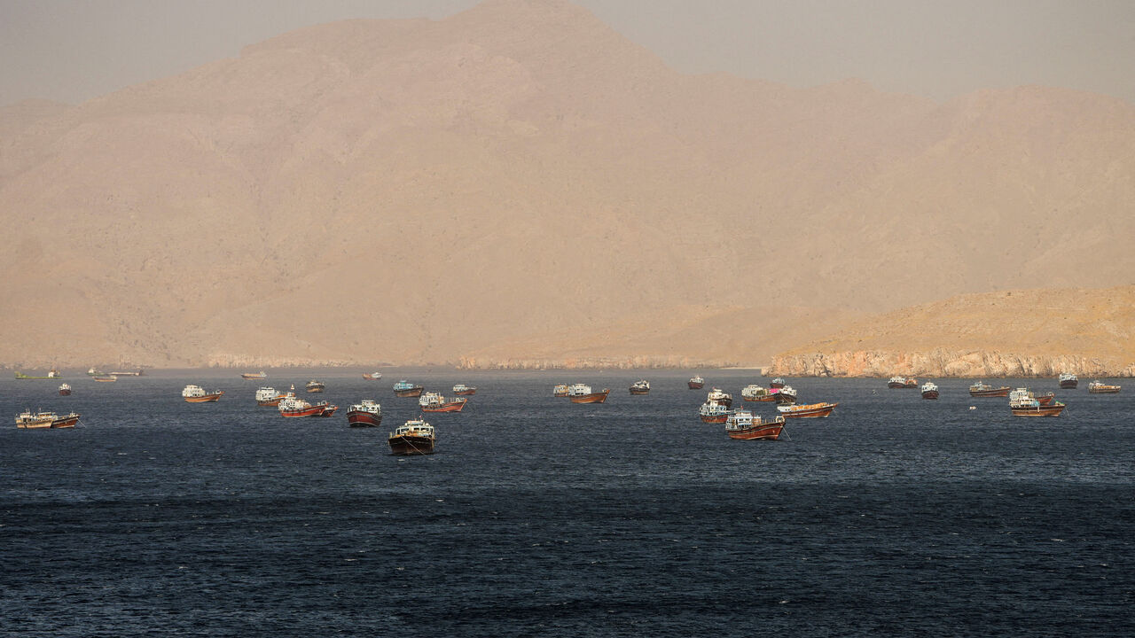 FILE PHOTO: Vessels in the Strait of Hormuz, Musandam, Oman, May 15, 2026. REUTERS/File Photo