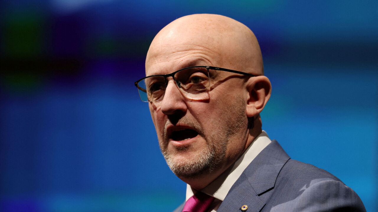 Mike Burgess, Australian Security Intelligence Organisation (ASIO) Director-General of Security, delivers the 2025 Lowy Lecture in Sydney, Australia, November 4, 2025. REUTERS/Hollie Adams