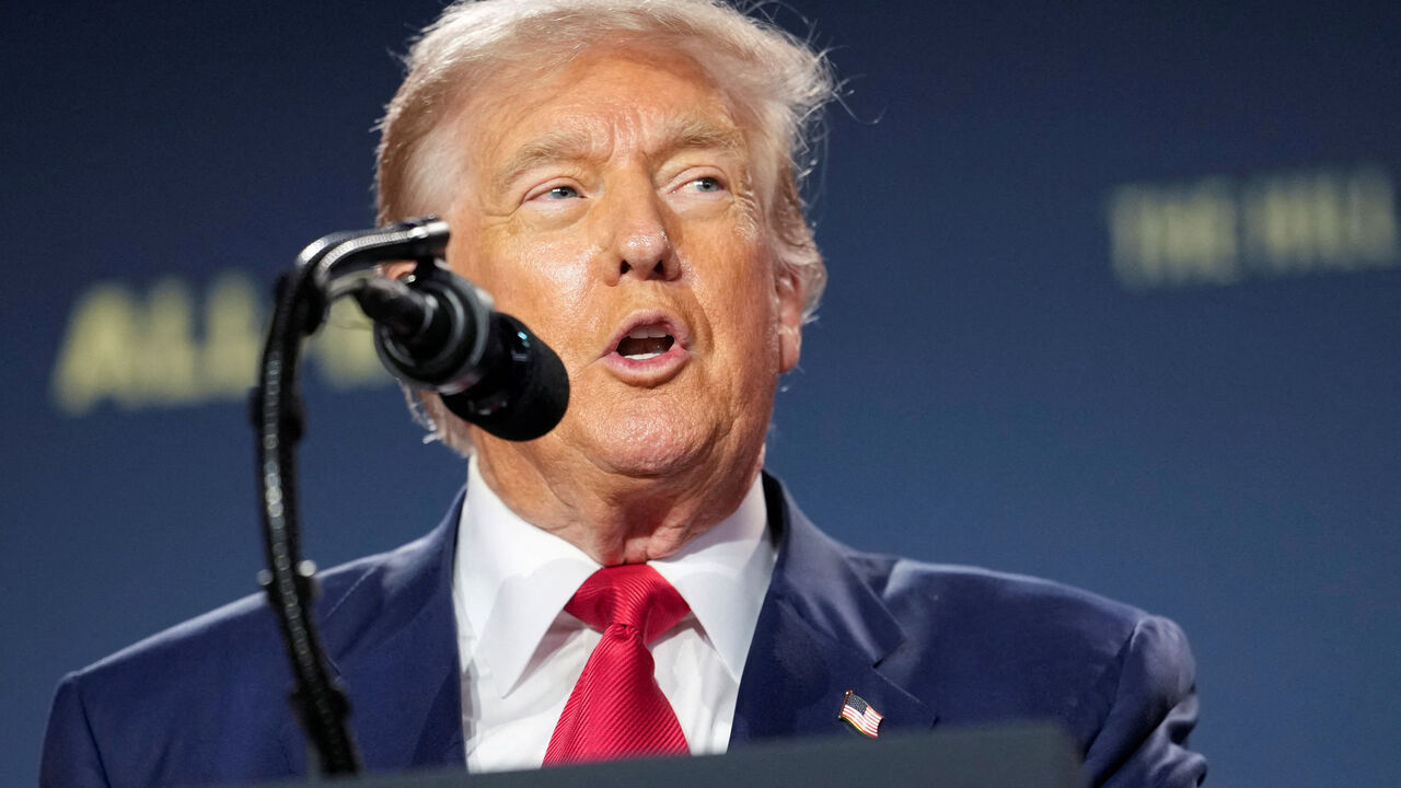 FILE PHOTO: U.S. President Donald Trump delivers remarks on artificial intelligence at the "Winning the AI Race" Summit in Washington D.C., U.S., July 23, 2025. REUTERS/Kent Nishimura/File Photo