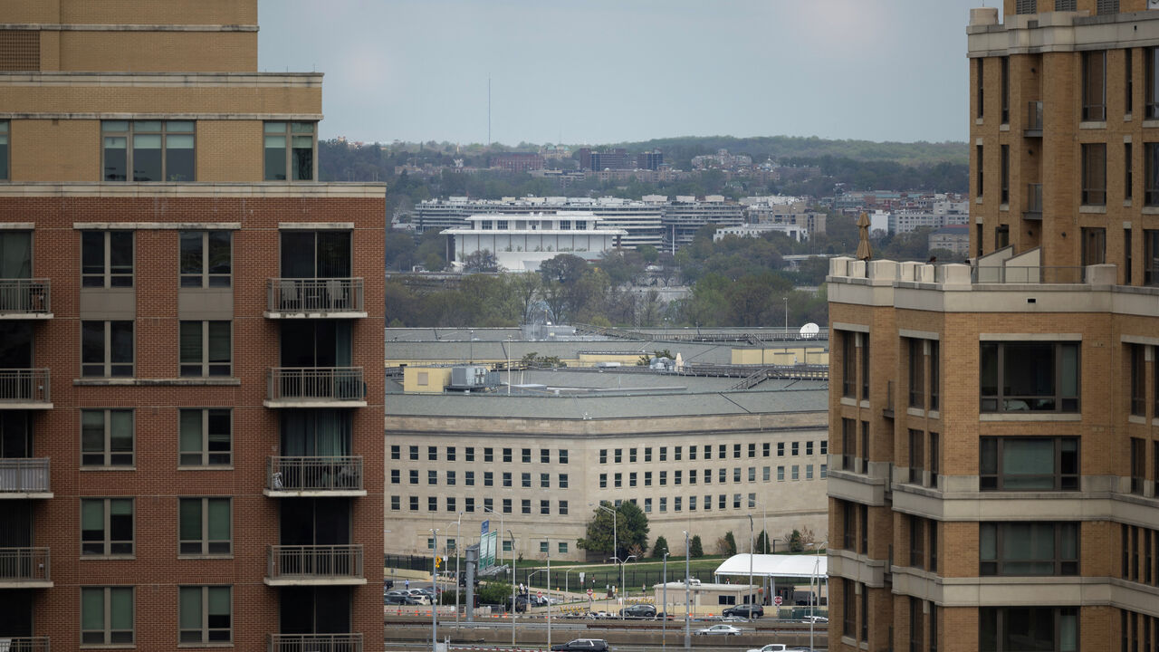 The Pentagon building is seen in Arlington, Virginia, U.S, April 6, 2023. REUTERS/Tom Brenner