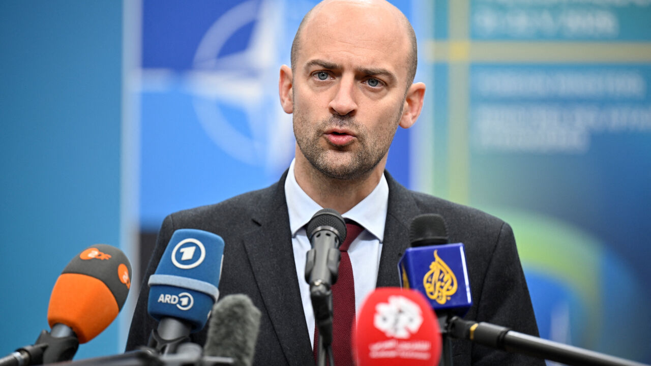 French Foreign Minister Jean-Noel Barrot at the doorstep of the NATO Foreign Ministers' meeting at the Clarion Hotel and Congress Sea U in Helsingborg, Sweden, 22nd May 2026. TT News Agency/Johan Nilsson/ via REUTERS