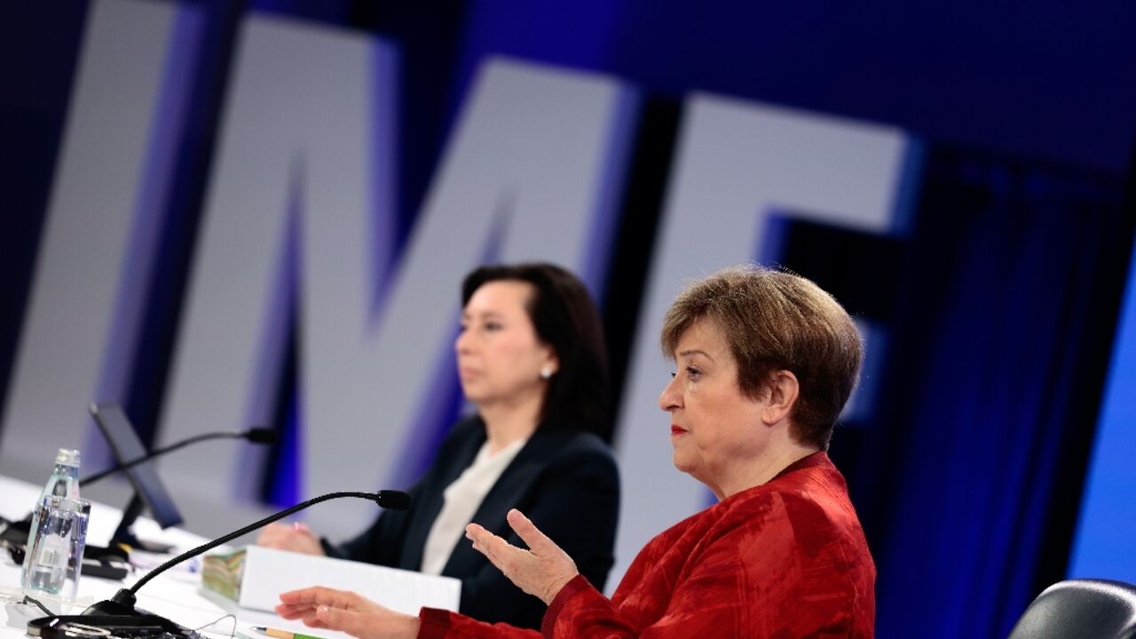 In April 2026, IMF Managing Director Kristalina Georgieva (R) warned that as many as 12 countries may need financial assistance from the Fund