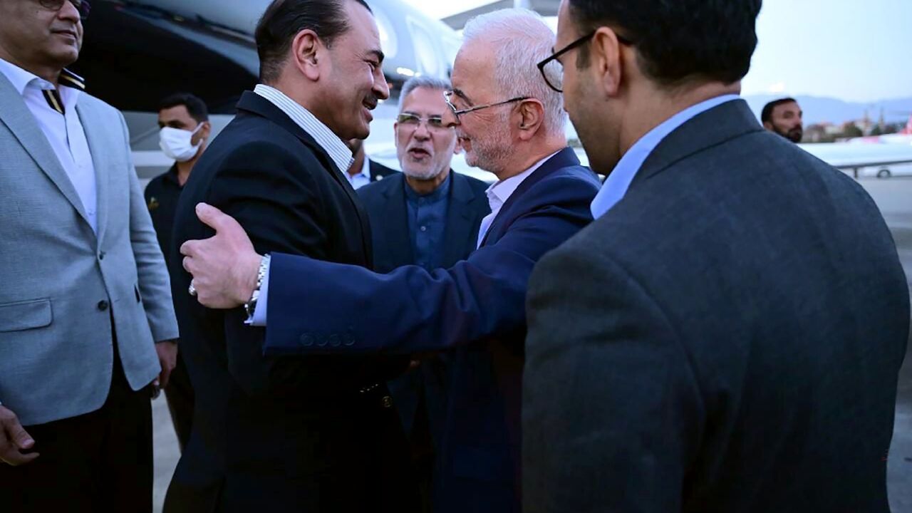 A handout showing Pakistan's Asim Munir arriving in Tehran