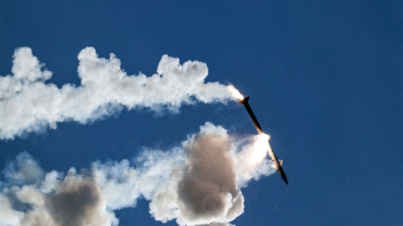 A faulty interceptor missile launched by Israel’s Iron Dome anti-missile system disintegrates above southern Lebanon, shortly after being launched by Israel, as seen from the israeli side of the Israel-Lebanon border, in northern Israel, June 1, 2026. REUTERS/Amir Cohen