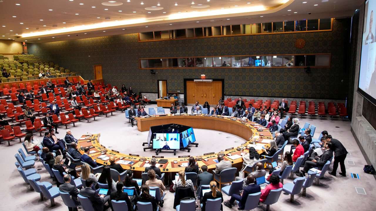 FILE PHOTO: Israel's Deputy Permanent Representative to the United Nations Brett Jonathan Miller, addresses a Security Council meeting on the situation in the Middle East at U.N. headquarters in New York City, U.S., May 21, 2026. REUTERS/Eduardo Munoz/File Photo