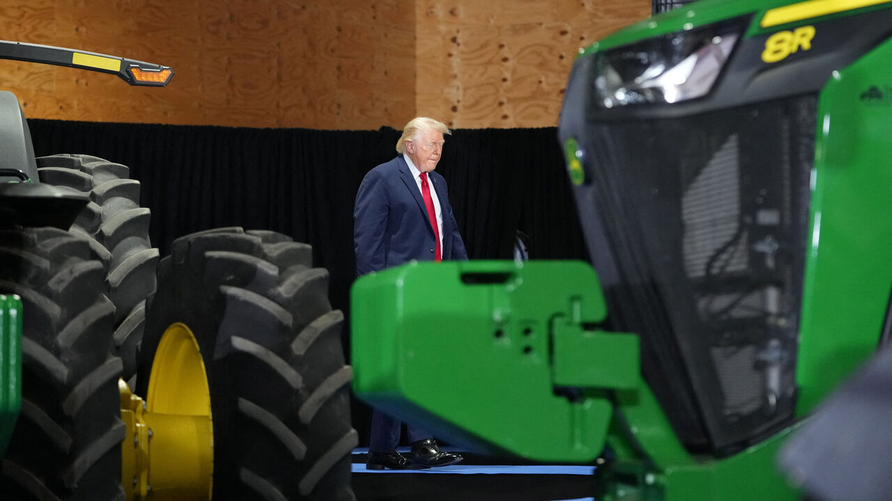 U.S. President Donald Trump attends an event at Custer Farms in Chippewa Falls, Wisconsin, U.S., June, 5, 2026. REUTERS/Nathan Howard
