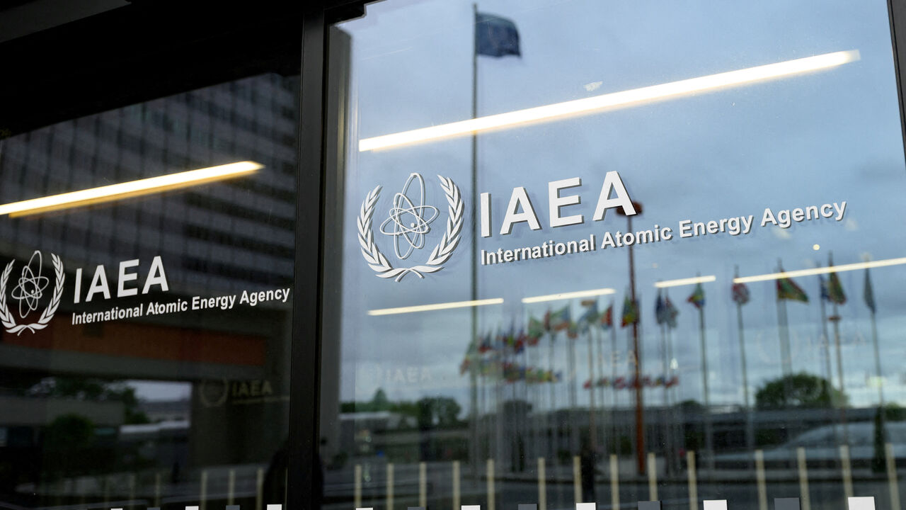 The IAEA logo is displayed in front of the agency’s headquarters in Vienna, Austria, June 5, 2026. REUTERS/Elisabeth Mandl