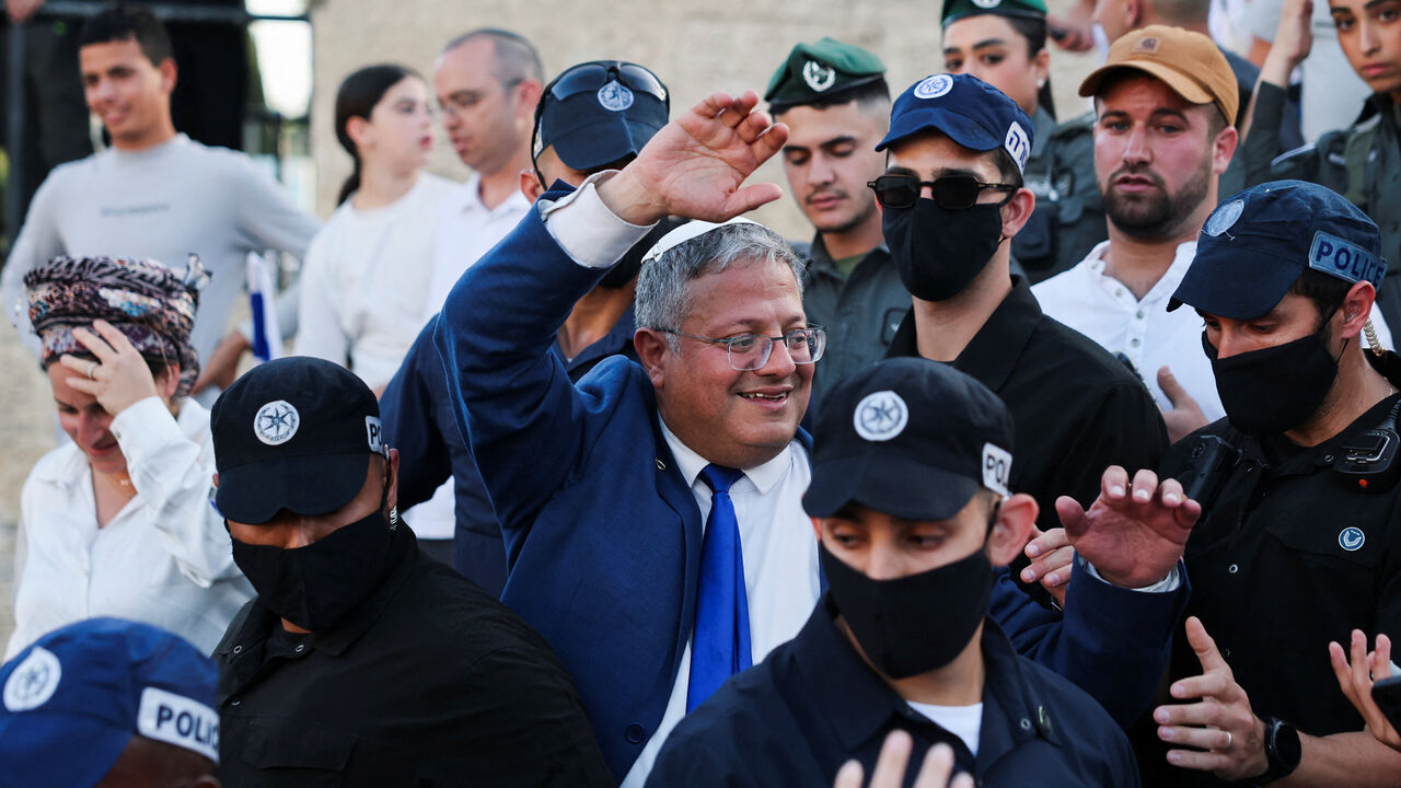 Israeli National Security Minister Itamar Ben-Gvir takes part in the annual Jerusalem Day march in the Old City of Jerusalem, May 14, 2026. REUTERS/Ammar Awad