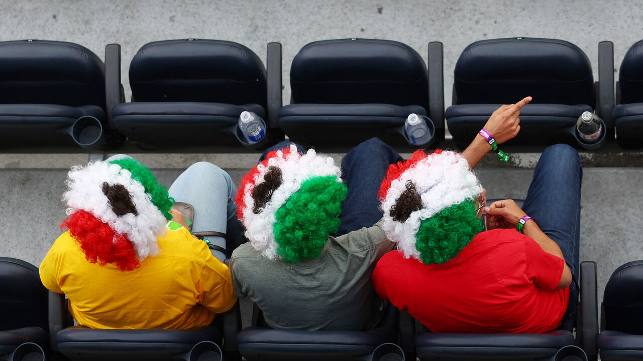 Soccer Football - FIFA World Cup 2026 - Group G - Iran v New Zealand - Los Angeles Stadium, Inglewood, California, U.S. - June 15, 2026 Iran fans inside the stadium before the match REUTERS/Lisi Niesner