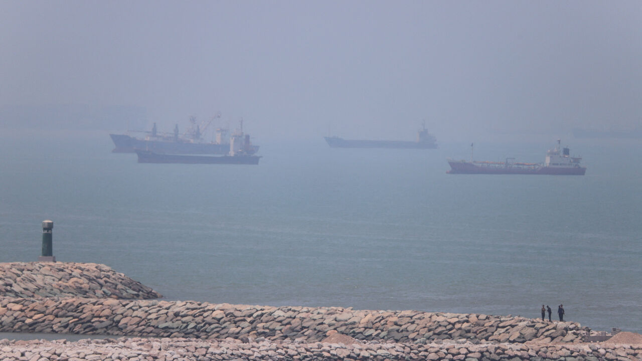 Vessels in the Strait of Hormuz near the beach of Bandar Abbas, Iran, June 17, 2026. Amirhosein Khorgooi/ISNA/via WANA (West Asia News Agency)/Handout via REUTERS