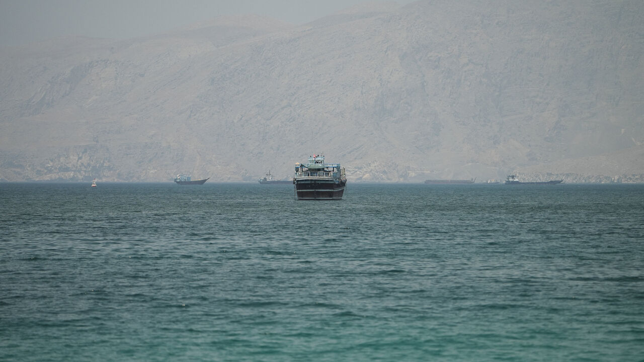 Vessels at the Strait of Hormuz, as seen from Musandam, Oman, June 22, 2026. REUTERS/Stringer