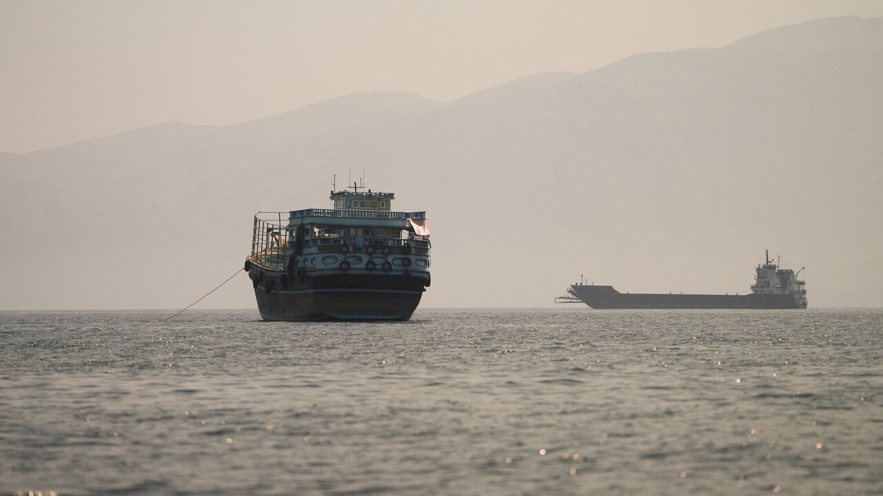 Vessels at the Strait of Hormuz, as seen from Musandam, Oman, June 22, 2026. REUTERS/Stringer