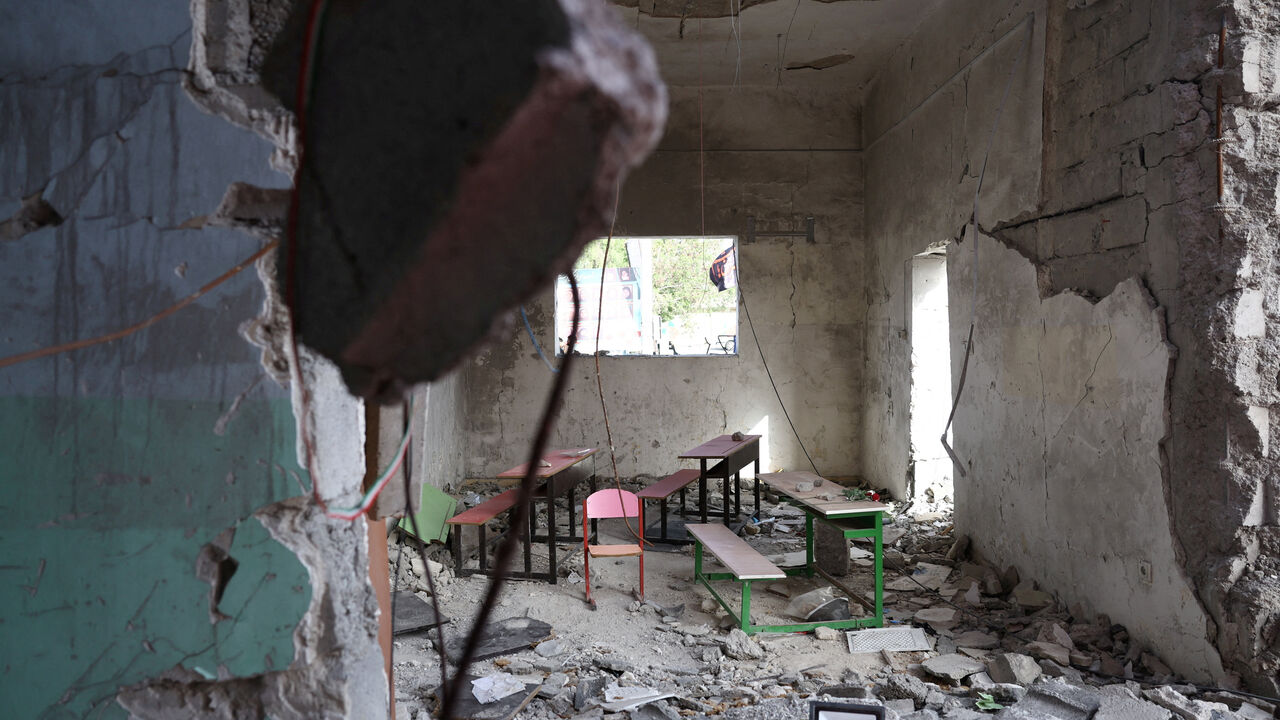 The Minab school damaged by a strike on February 28, in Minab, Iran, May 21, 2026. Majid Asgaripour/WANA (West Asia News Agency) via REUTERS