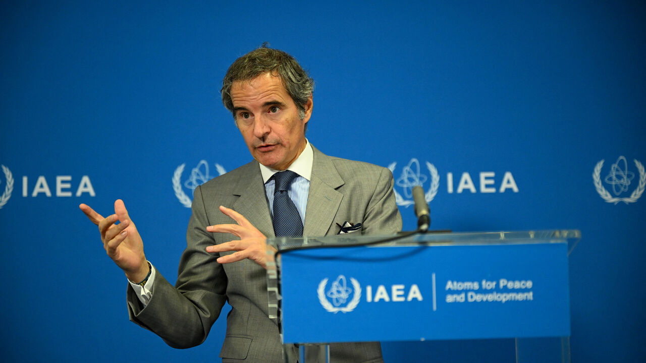 Director General of the International Atomic Energy Agency (IAEA) Raffael Grossi speaks to the media on the opening day of his agency’s quarterly Board of Governors meeting in Vienna, Austria, June 8, 2026. REUTERS/Elisabeth Mandl