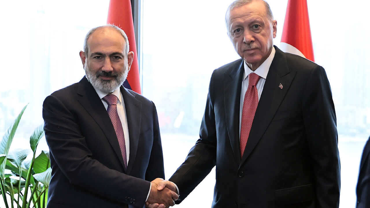 Armenian Prime Minister Nikol Pashinyan and Turkish President Recep Tayyip Erdogan met on the sidelines of the 79th session of the UN General Assembly in New York, Sept. 24, 2024.