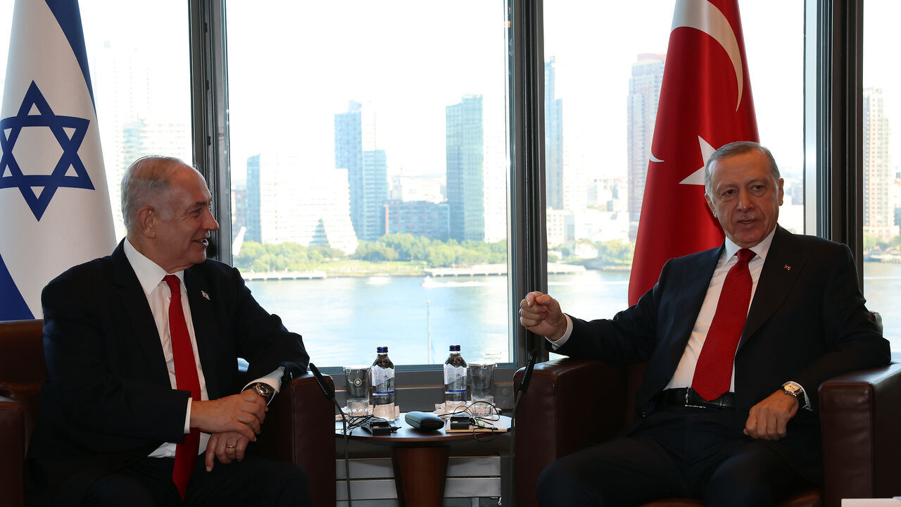 President Recep Tayyip Erdogan received Israeli Prime Minister Benjamin Netanyahu at the Turkish House in New York on Sept. 19, 2023.