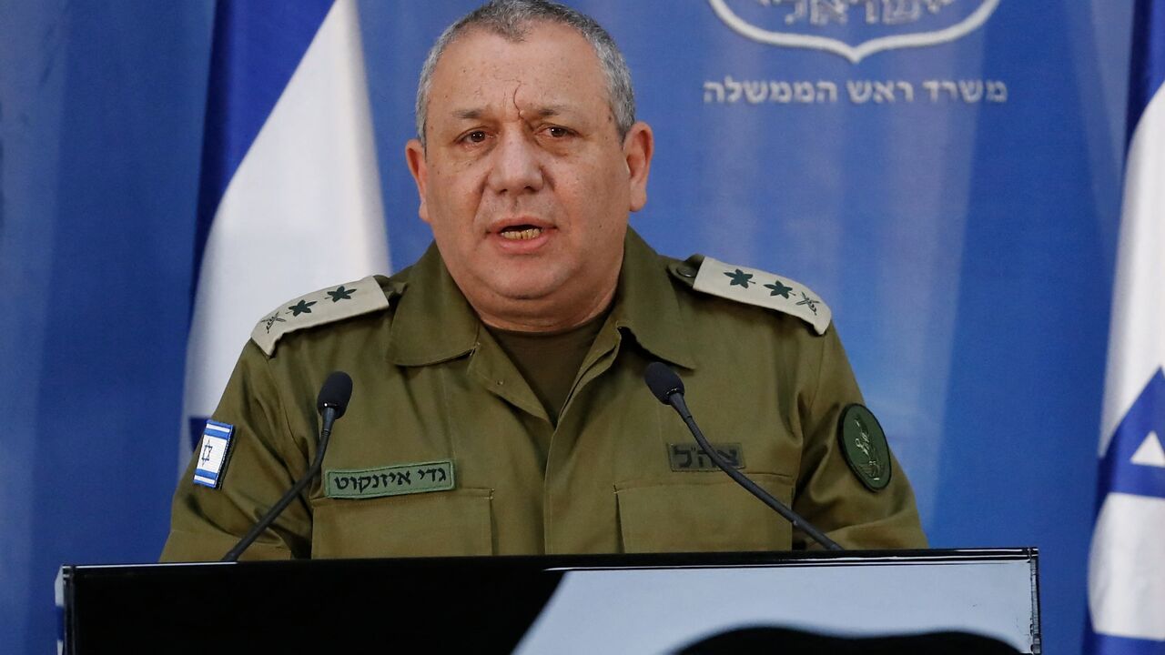 Former Israeli Chief of Staff Gadi Eizenkot gives a press conference in Tel Aviv, on December 4, 2018.