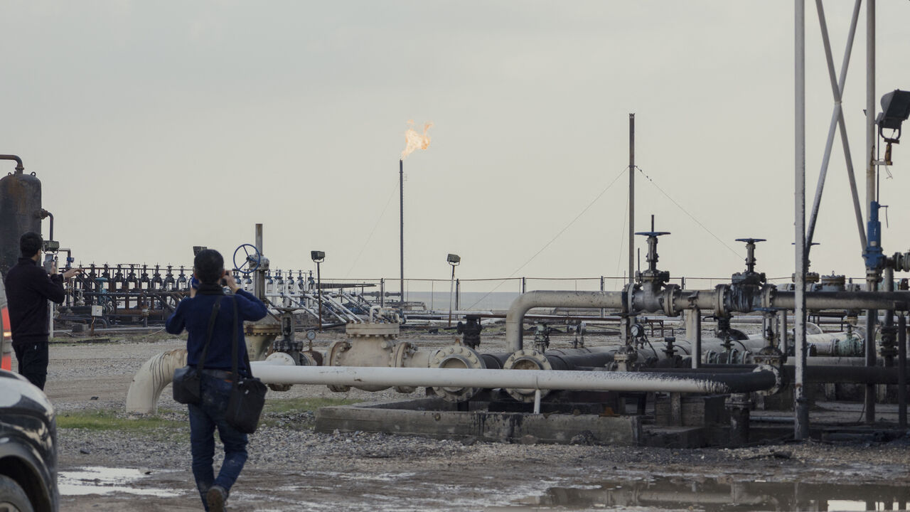 A general view shows the Awad oil field in the eastern Qamishli countryside in northeastern Syria, on February 9, 2026. (Photo by Amjad Kurdo / Middle East Images / AFP via Getty Images)