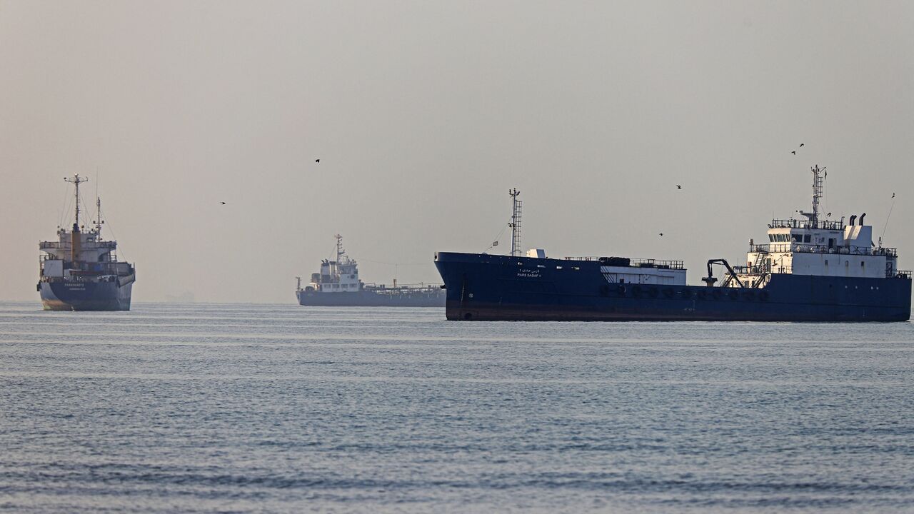 In this picture obtained from Iran's ISNA news agency on June 1, 2026, vessels sail at Suru Beach in Bandar Abbas along the Strait of Hormuz. 