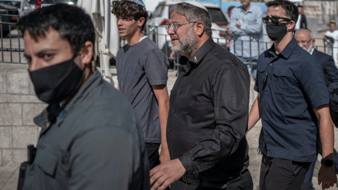Israel's far-right National Security Minister Itamar Ben Gvir led hundreds of Israelis to the Al-Aqsa compound in Jerusalem's Old City to mark a Jewish day of mourning