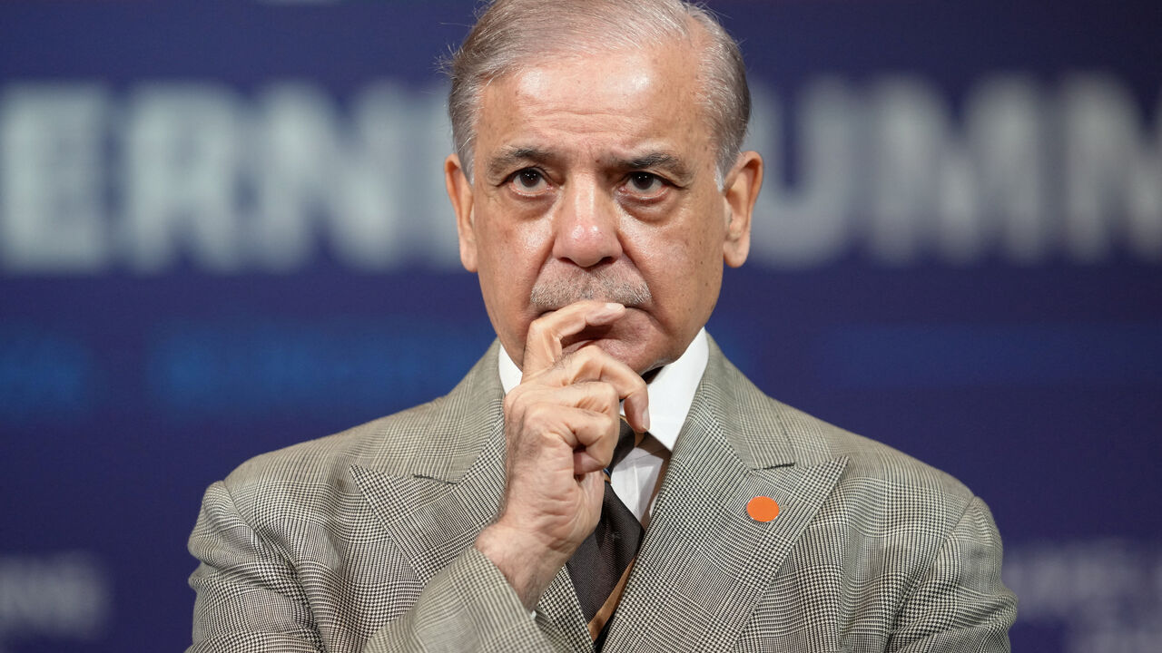 Pakistan's Prime Minister Shehbaz Sharif attends a quadrilateral meeting between the U.S., Iran, Pakistan, and Qatar at the Lake Lucerne Summit, aimed at advancing a deal to end the Middle East conflict, at Buergenstock Resort Lake Lucerne, near Stansstad, Switzerland, June 21, 2026. REUTERS/Nathan Howard/Pool