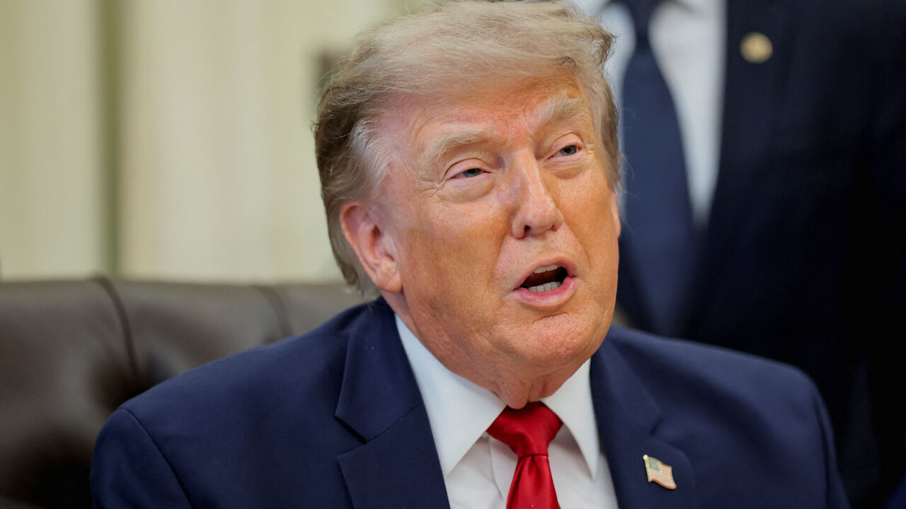 U.S. President Donald Trump speaks during an event to sign an executive order related to Utah protected lands, in the Oval Office at the White House in Washington, D.C., U.S., July 13, 2026. REUTERS/Kylie Cooper