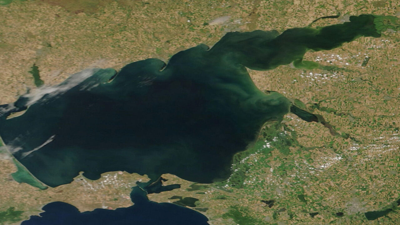 A satellite image of the Sea of Azov, July 13, 2026. 2026. NASA WORLDVIEW/Handout via REUTERS