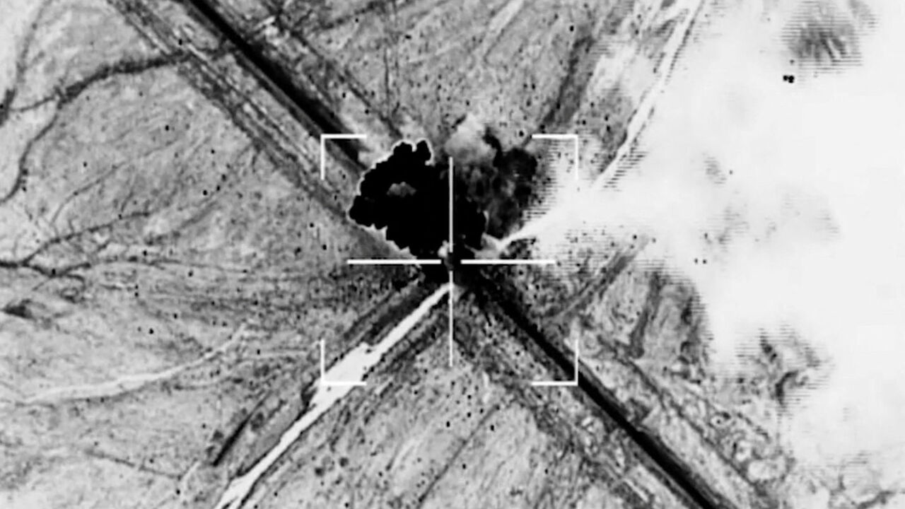 Smoke rises from an explosion at an unknown location, during what U.S. Central Command (CENTCOM) says are strikes on Iran, in this screen grab taken from a handout video released July 17, 2026.     U.S. Central Command/Handout via REUTERS
