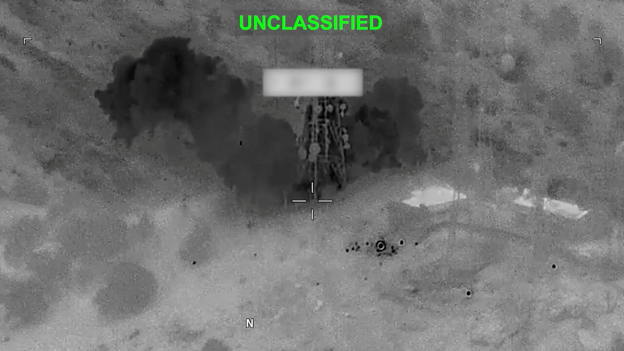 Smoke rises from an explosion at an unknown location, during what U.S. Central Command (CENTCOM) says are strikes on Iran, in this screen grab taken from a handout video released July 17, 2026.     U.S. Central Command/Handout via REUTERS