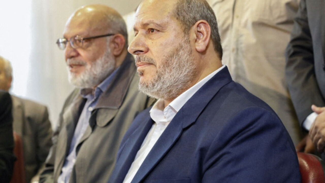 Hamas politburo member Khalil al-Hayya attends a news conference in Damascus, Syria October 19, 2022. REUTERS/Yamam al Shaar