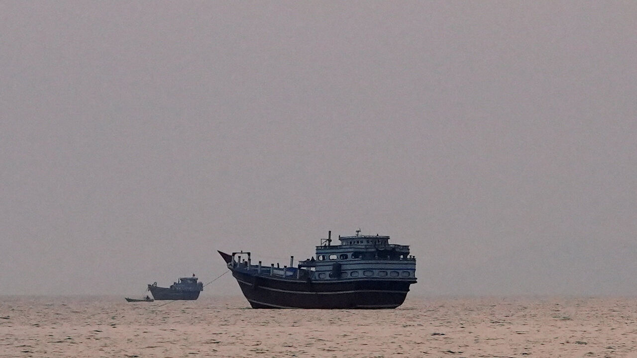 Vessels at the Strait of Hormuz, as seen from Musandam, Oman, July 21, 2026. REUTERS/Stringer