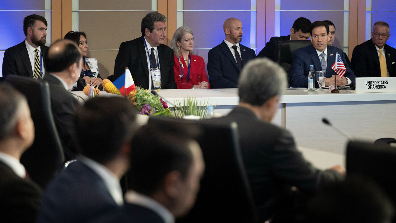 U.S. Secretary of State Marco Rubio makes an opening statement during the ASEAN Post-Ministerial Conference with the U.S. on the sidelines of the Association of Southeast Asian Nations (ASEAN) Foreign Ministers' Meeting in Pasay, Metro Manila, July 22, 2026. BRENDAN SMIALOWSKI/Pool via REUTERS