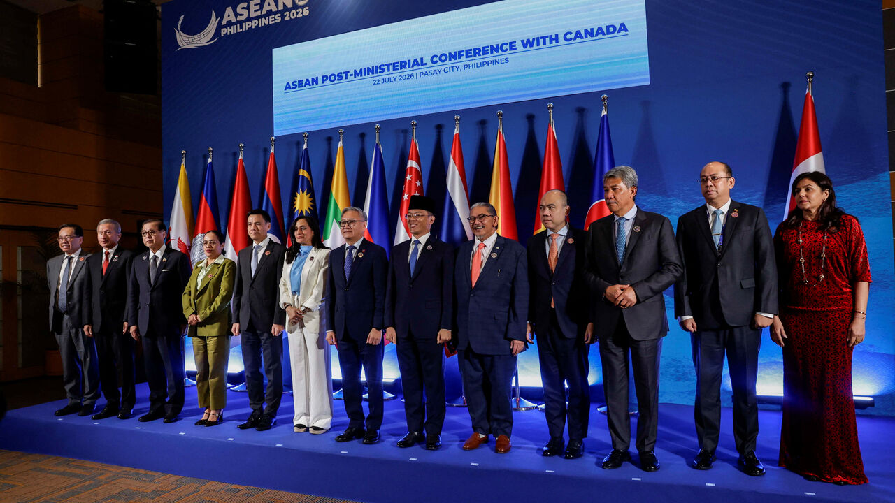 Canadian Foreign Minister Anita Anand poses for a group photo for the ASEAN Post Ministerial Conference with Canada, at the Philippine International Convention Center in Pasay City, Metro Manila 22 July, 2026. ROLEX DELA PENA/Pool via REUTERS