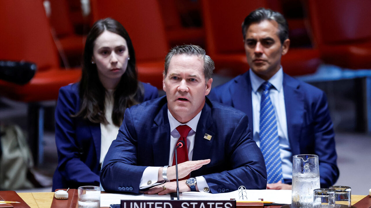FILE PHOTO: U.S. Ambassador to the United Nations Mike Waltz addresses a United Nations Security Council meeting on the situation in the Middle East, at the United Nations headquarters, in New York City, U.S., June 29, 2026. REUTERS/Eduardo Munoz/ File Photo