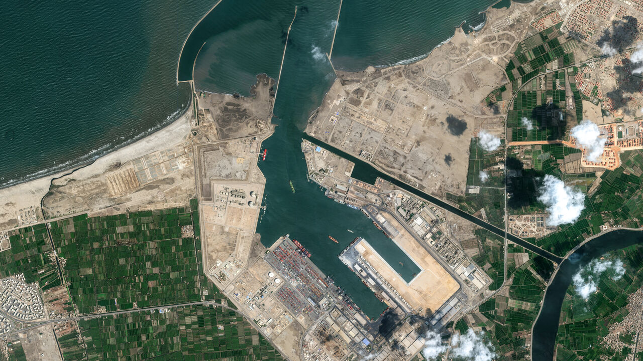 A view of the Damietta port, Egypt, August 31, 2024. Vantor/Handout via REUTERS/File Photo