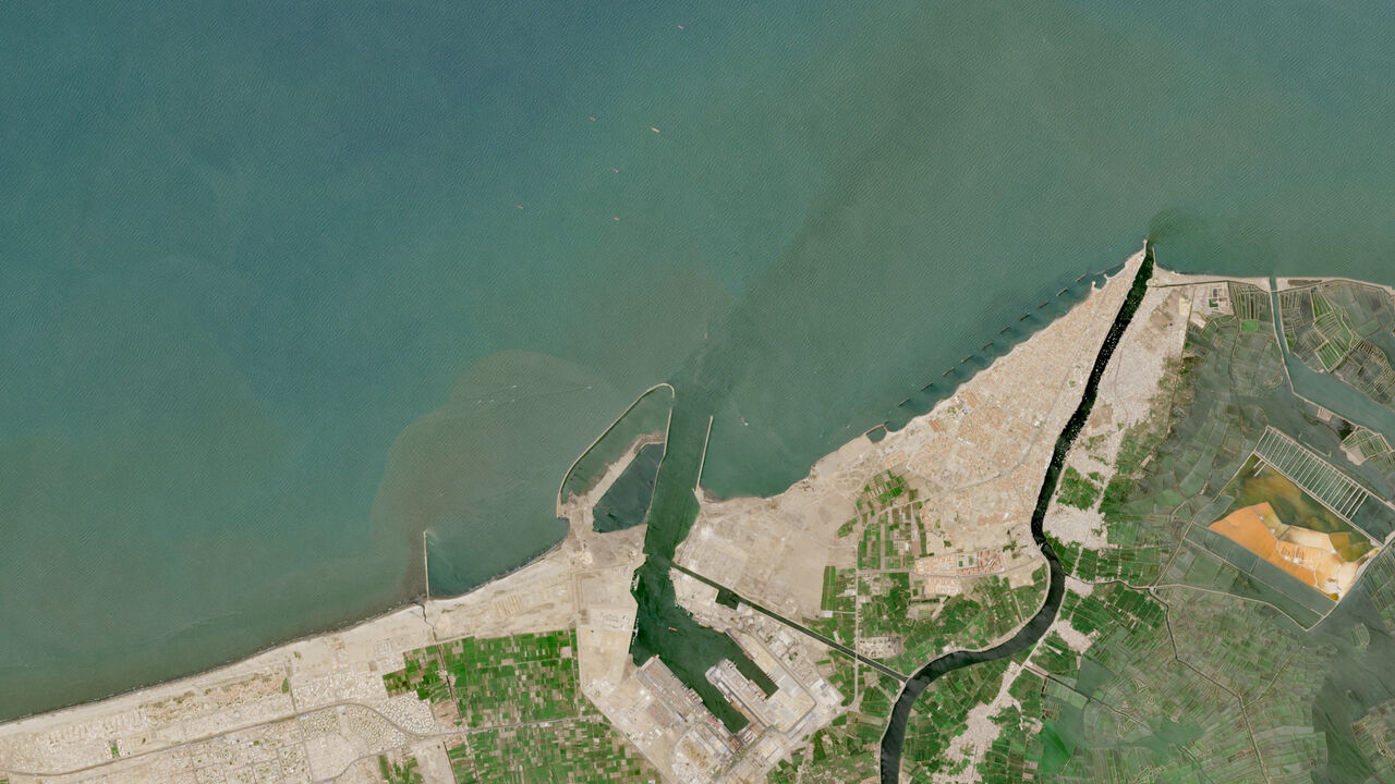 A view of the Damietta port, Egypt, July 28, 2026.  European Union/Copernicus Sentinel-2/Handout via REUTERS