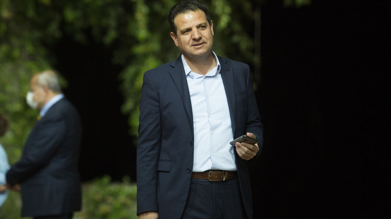 Joint List Party leader Ayman Odeh attends a meeting on April 5, 2021 in Jerusalem, Israel. 