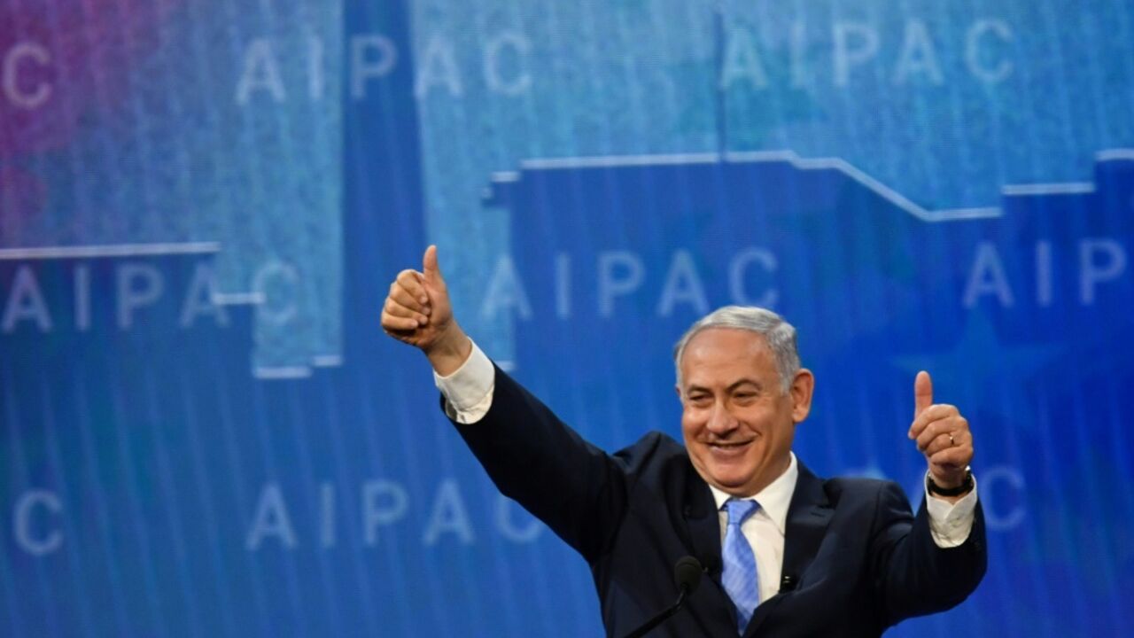 Democrats say AIPAC is too closely aligned with Israeli Prime Minister Benjamin Netanyahu, pictured at the group's 2018 policy conference