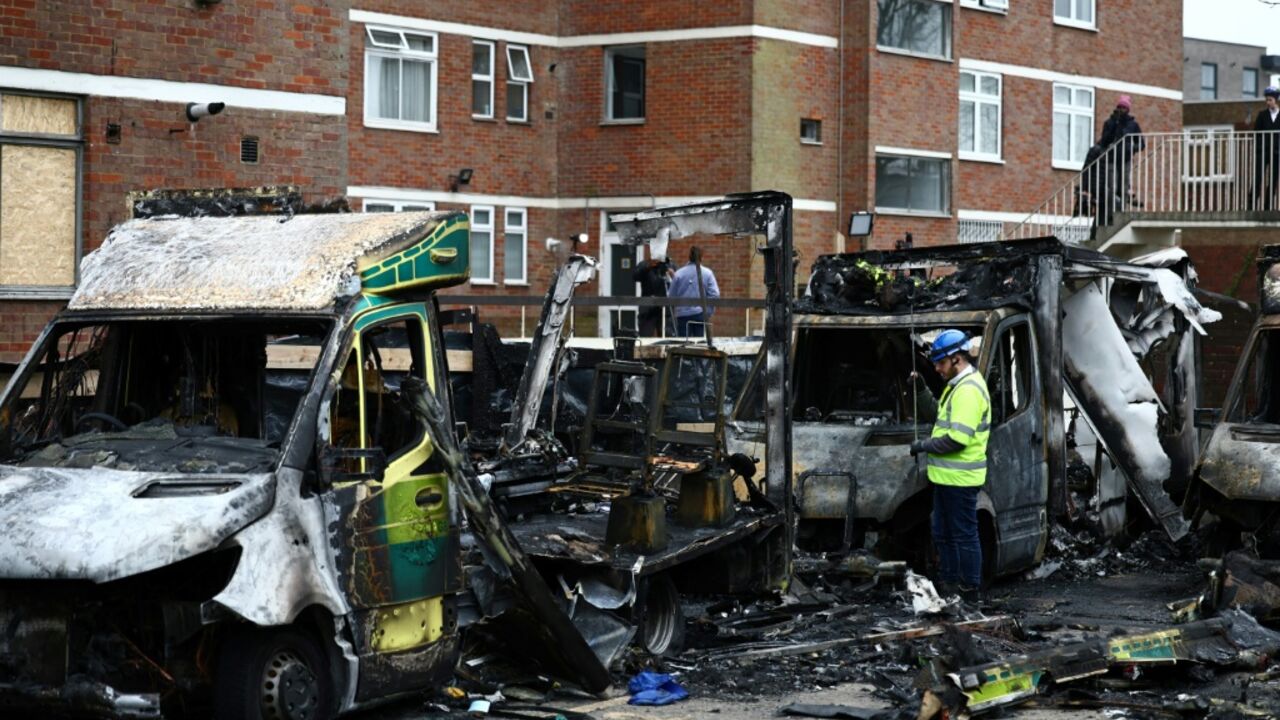 Four ambulances run by the Hatzola charity were destroyed in a London neighbourhood home to a signficant Jewish population