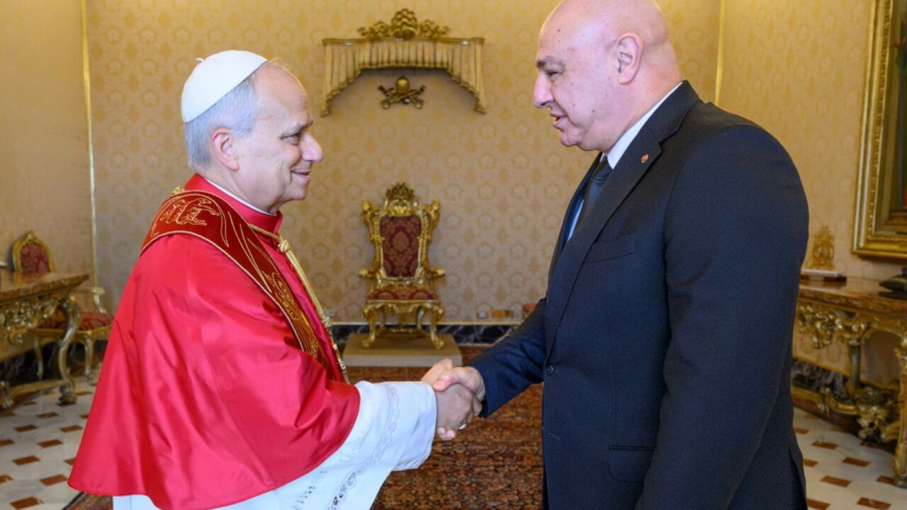 Pope Leo met Lebanese President Joseph Aoun in a private audience Wednesday