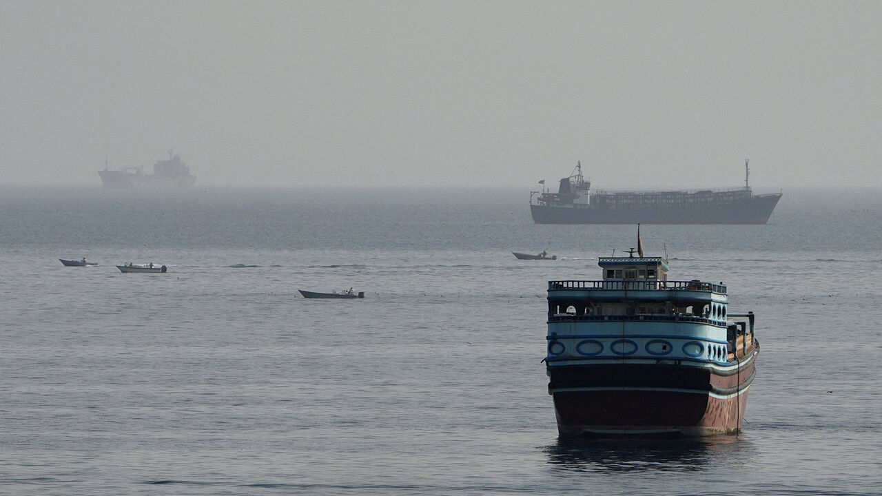 Vessels in the Strait of Hormuz, as seen from Musandam, Oman, August 3, 2026. REUTERS/Stringer