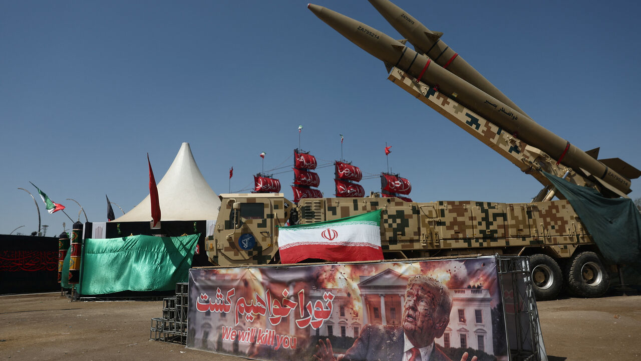 An Iranian missile system is displayed in Azadi Square in Tehran, Iran, July 30, 2026. Majid Asgaripour/WANA (West Asia News Agency) via REUTERS
