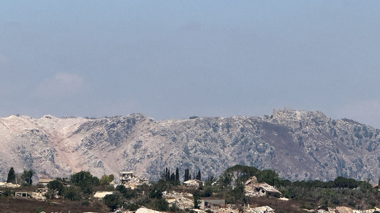 Destroyed structures in southern Lebanon, as seen from the Israeli side of the Israel-Lebanon border, in northern Israel, August 6, 2026. Picture taken with a mobile phone. REUTERS/Avi Ohayon