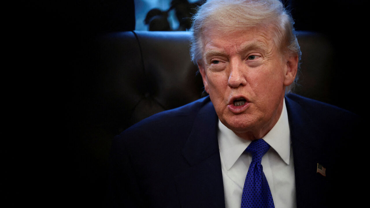 FILE PHOTO: U.S. President Donald Trump speaks in the Oval Office at the White House, February 2, 2026. REUTERS/Evelyn Hockstein/File Photo