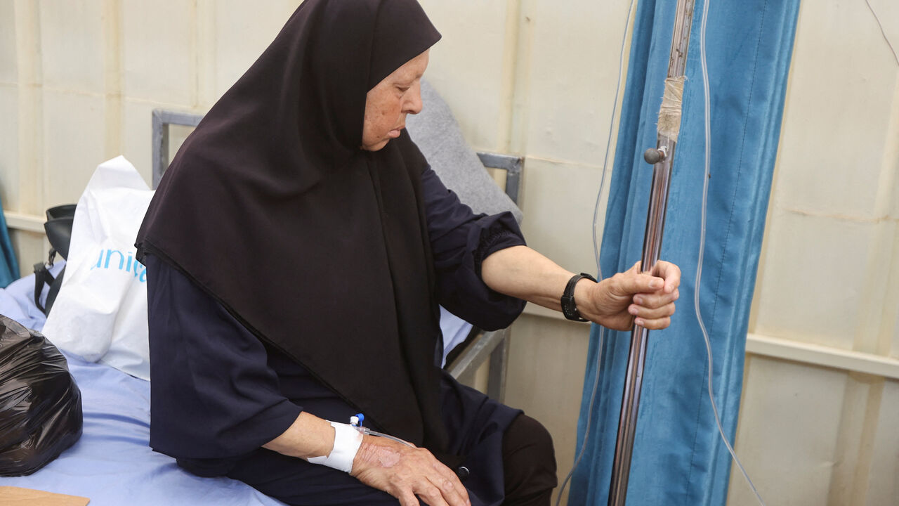 A Palestinian cancer patient receives treatment in the oncology department at Nasser Hospital in Khan Younis, in the southern Gaza Strip, August 6, 2026. REUTERS/Ramadan Abed