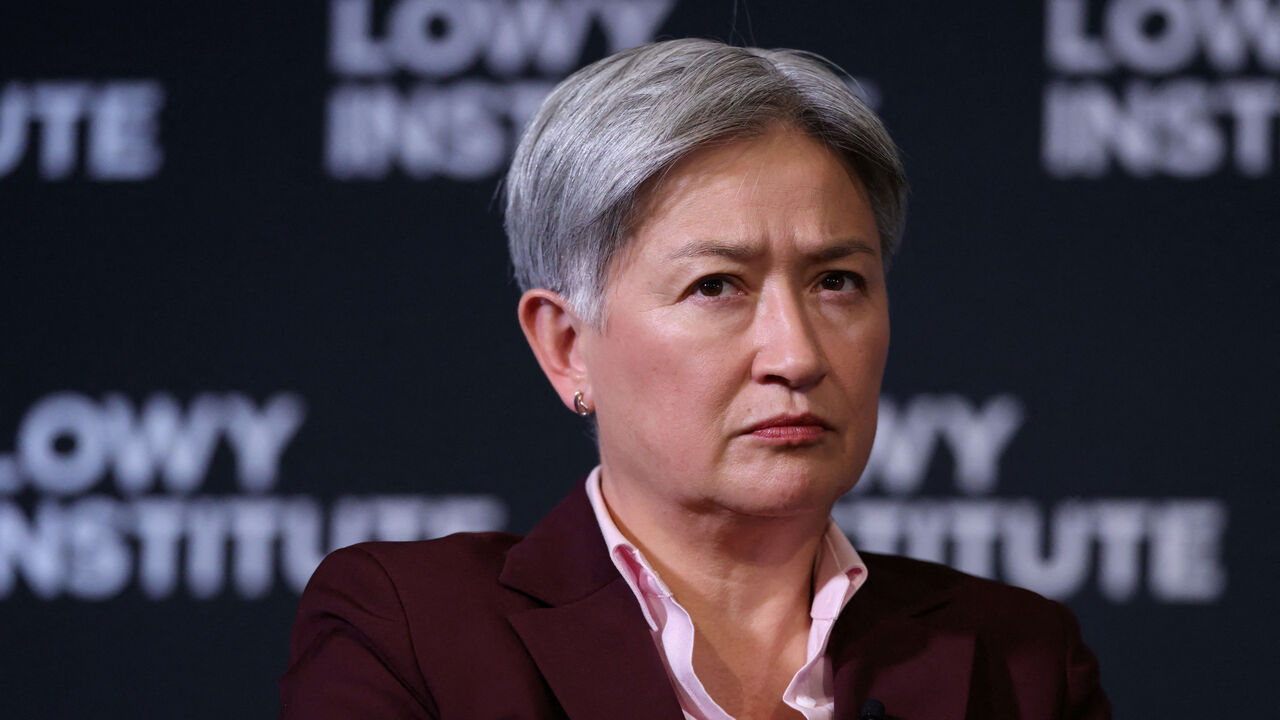 Australia's Foreign Minister Penny Wong reacts during a question-and-answer session following her delivery of the Allan Gyngell Lecture at the Lowy Institute in Sydney, Australia, August 14, 2026. REUTERS/Hollie Adams