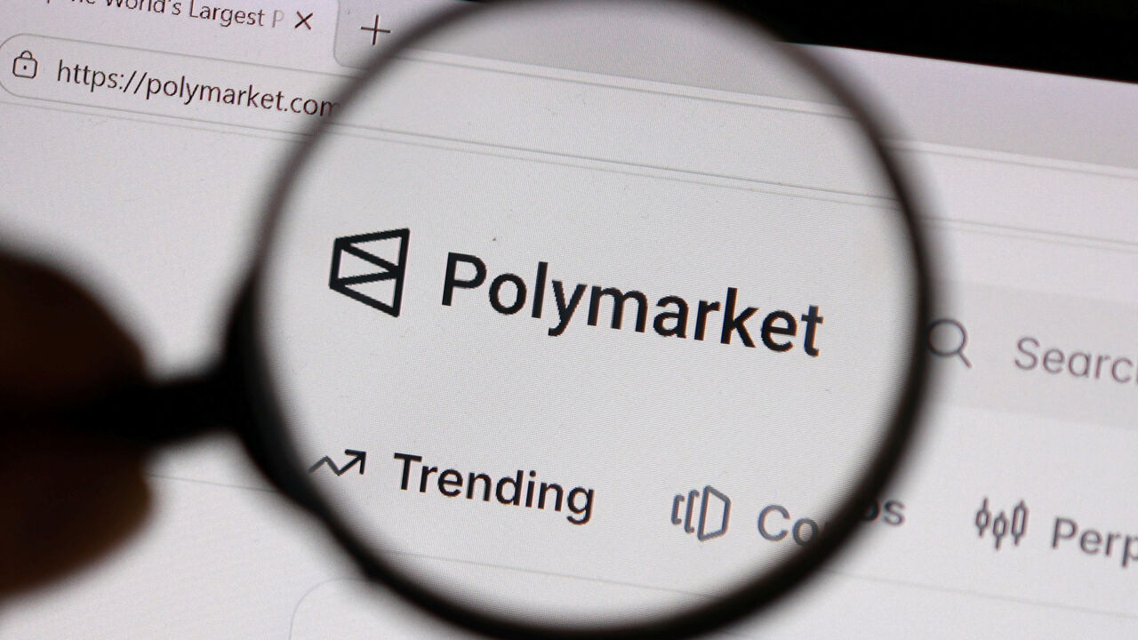 Polymarket logo is seen in this illustration taken, August 3, 2026. REUTERS/Dado Ruvic/Illustration