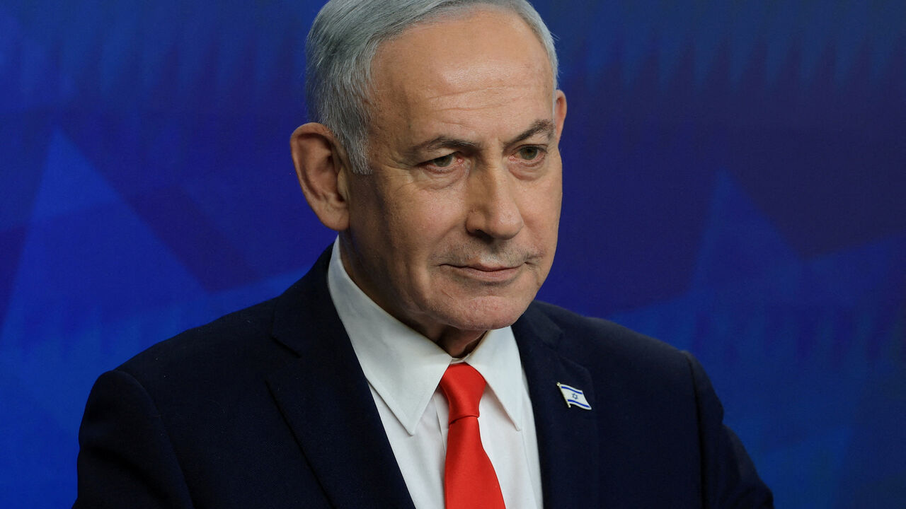 FILE PHOTO: Israeli Prime Minister Benjamin Netanyahu holds a news conference, following a U.S.-Iran deal, in Jerusalem, June 15, 2026. REUTERS/Ronen Zvulun/Pool/File Photo